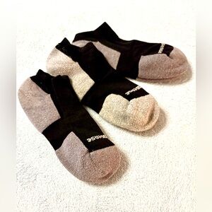 Women Socks Anklets, NWOT, No Nonsense Brand, Gray & Black, Double Thick